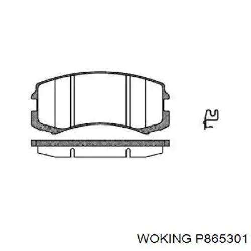 Передние тормозные колодки P865301 Woking