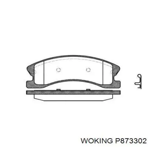 Передние тормозные колодки P873302 Woking