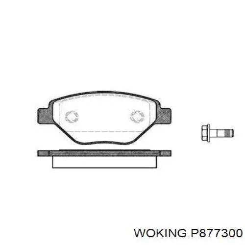 Передние тормозные колодки P877300 Woking