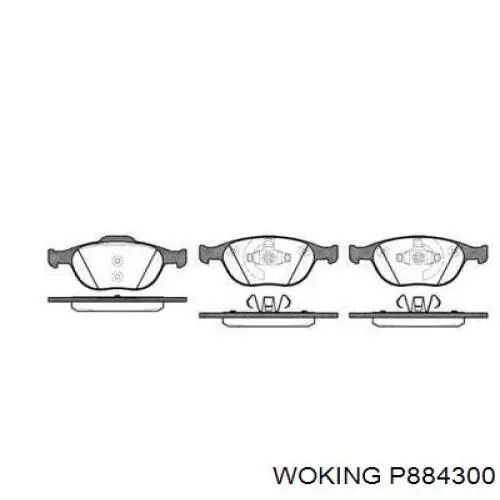 Передние тормозные колодки P884300 Woking