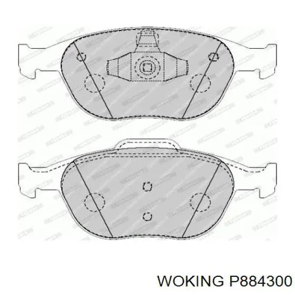 Купить P884300 Woking Колодки тормозные