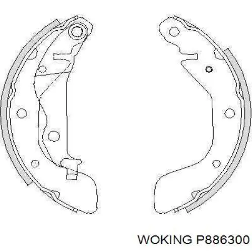 Колодки гальмівні передні, дискові P886300 Woking