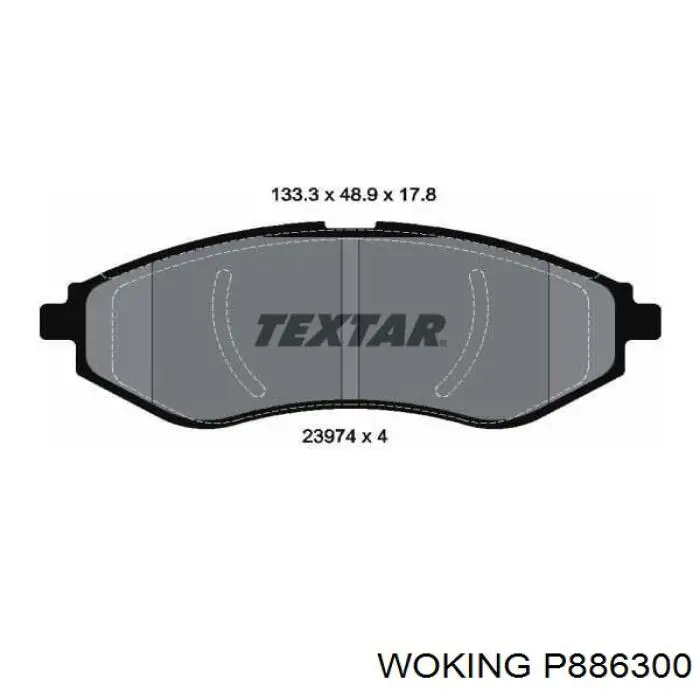 Колодки Woking P886300 цена, от 14.51 USD
