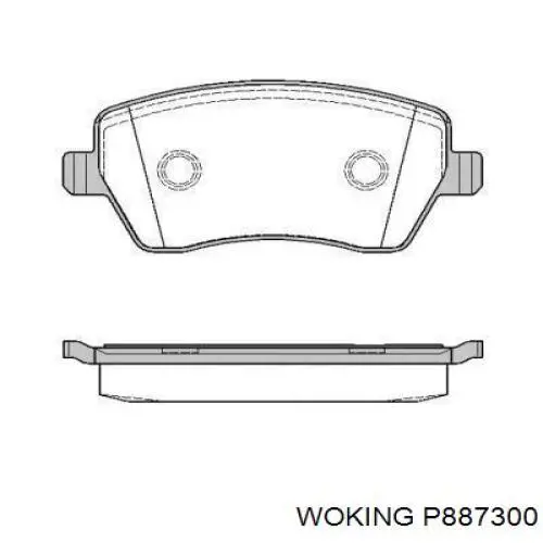 Передние тормозные колодки P887300 Woking