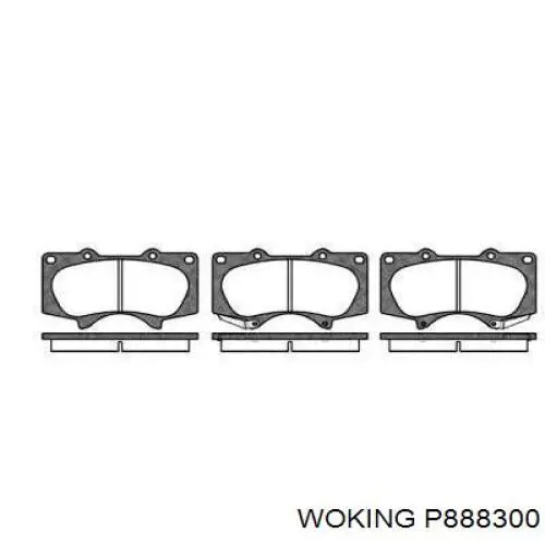 Передние тормозные колодки P888300 Woking