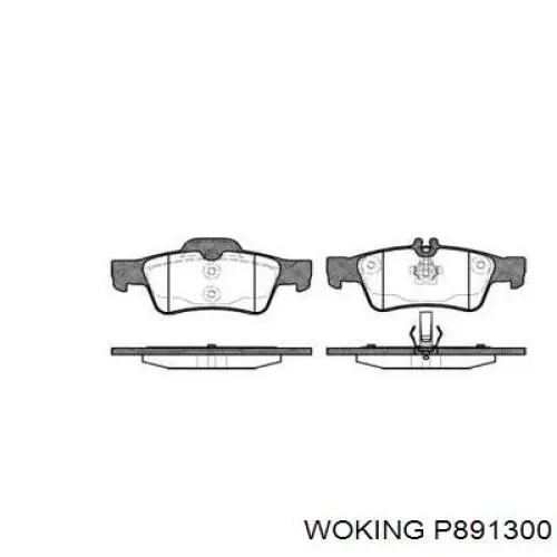 Задние тормозные колодки P891300 Woking