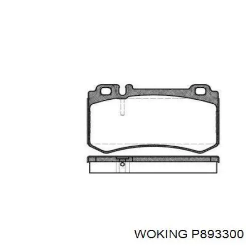 Задние тормозные колодки P893300 Woking