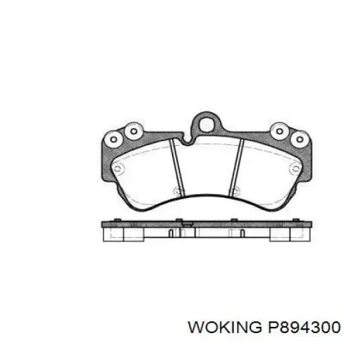 Передние тормозные колодки P894300 Woking