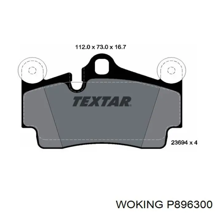 Колодки дисковые  Woking P896300 цена, от 26.56 USD