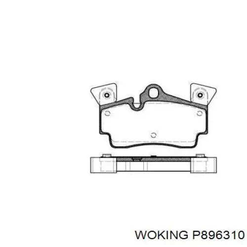 Задние тормозные колодки P896310 Woking