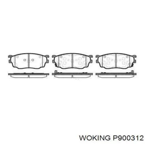 Передние тормозные колодки P900312 Woking