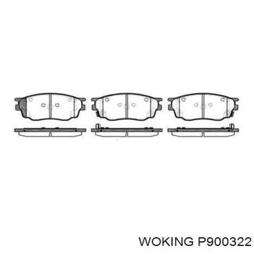 Передние тормозные колодки P900322 Woking