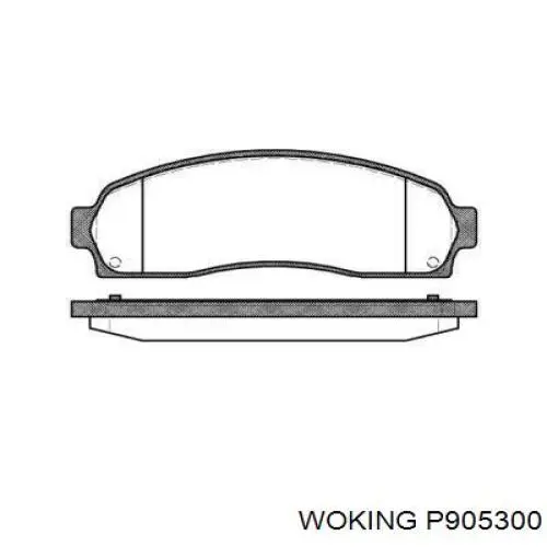 Передние тормозные колодки P905300 Woking