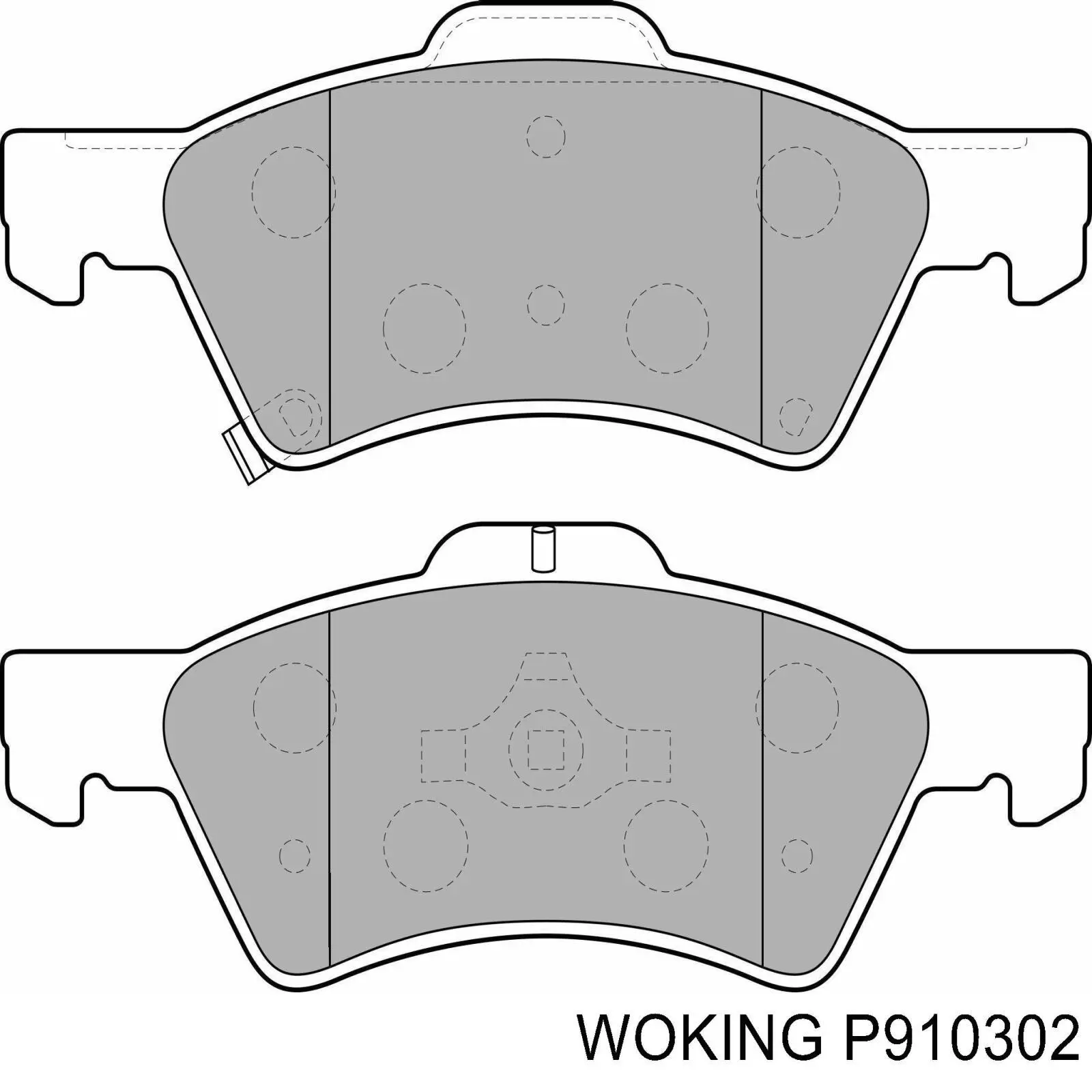 Тормозные колодки Woking P910302