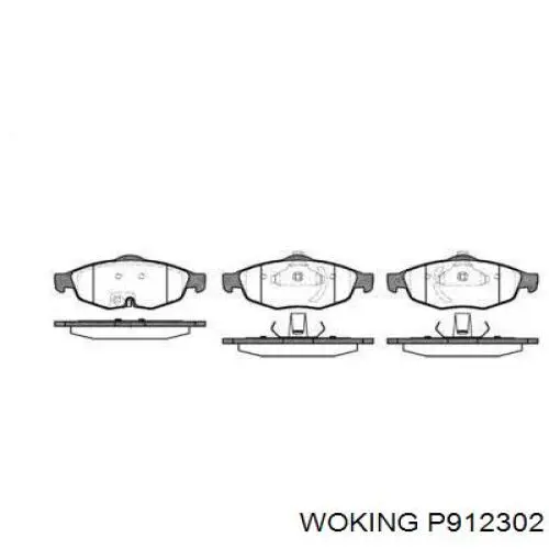 P9123.02 Woking колодки тормозные передние дисковые