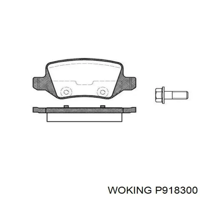 Pastillas de freno traseras P918300 Woking