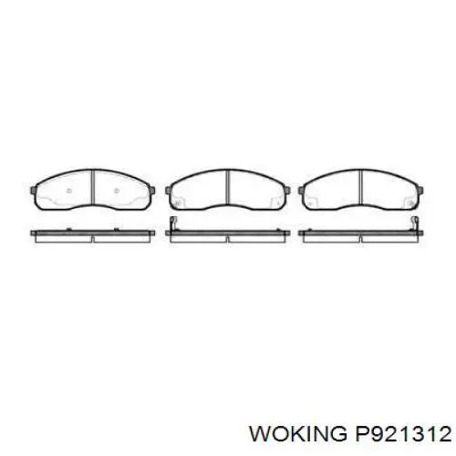 Передние тормозные колодки P921312 Woking