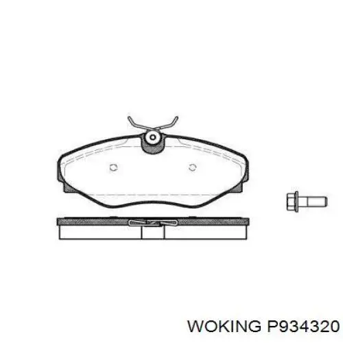 Передние тормозные колодки P934320 Woking