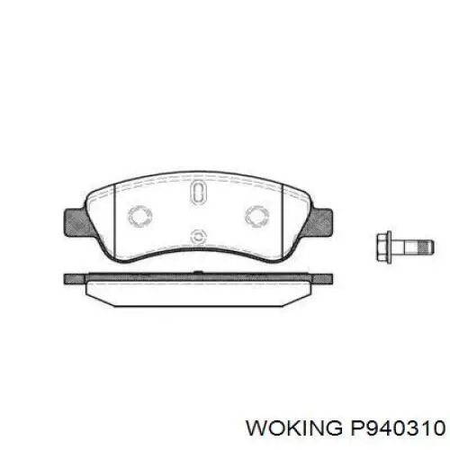 P940310 Woking Колодки передние
