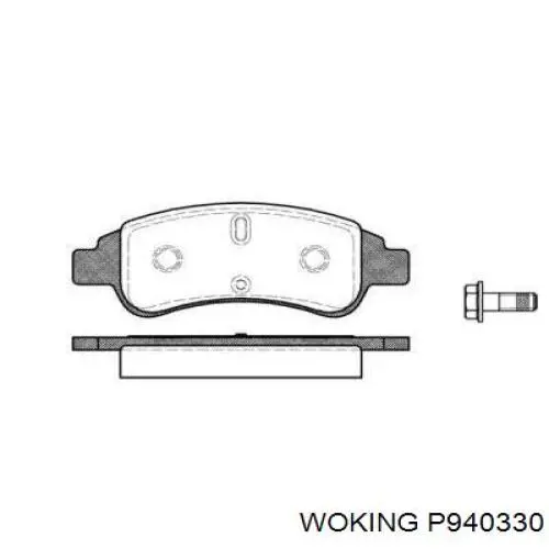 P9403.30 Woking колодки тормозные передние дисковые
