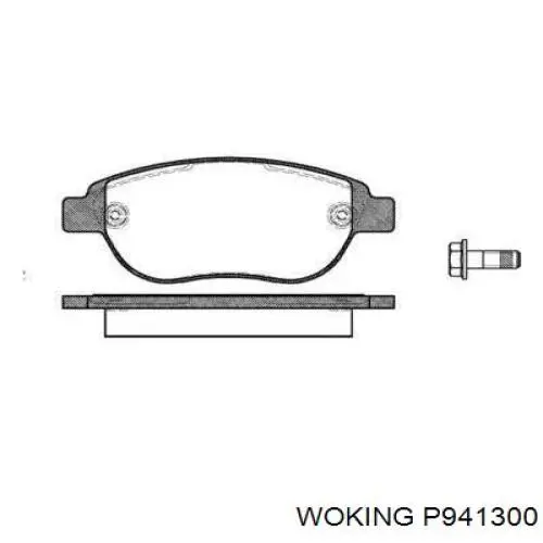 Передние тормозные колодки P941300 Woking