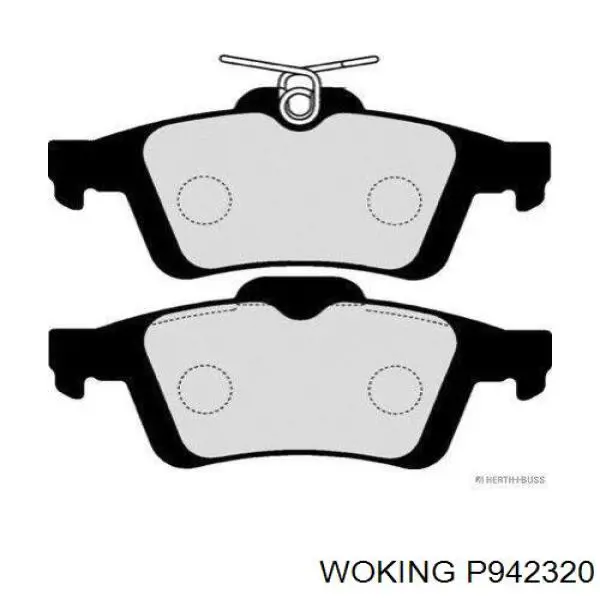Задние дисковые колодки Woking P942320