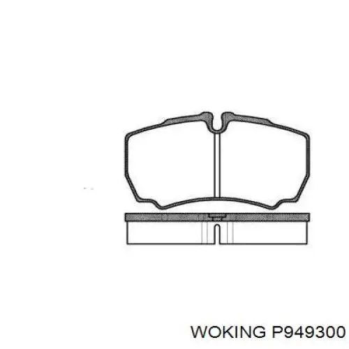 P9493.00 Woking колодки тормозные задние дисковые