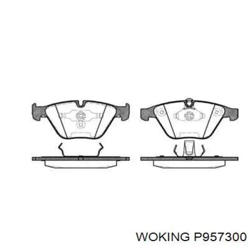 P957300 Woking передние тормозные колодки