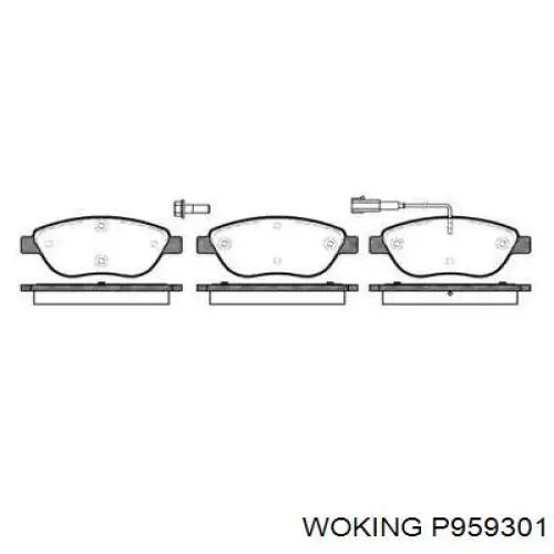 Передние тормозные колодки P959301 Woking