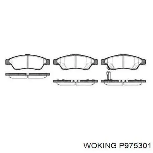 Передние тормозные колодки P975301 Woking