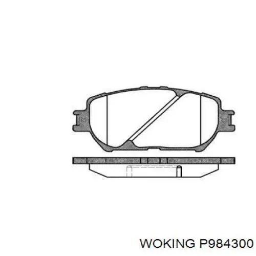 Передние тормозные колодки P984300 Woking