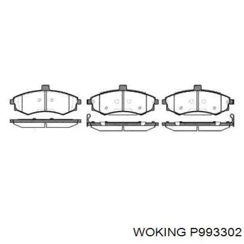 Передние тормозные колодки P993302 Woking