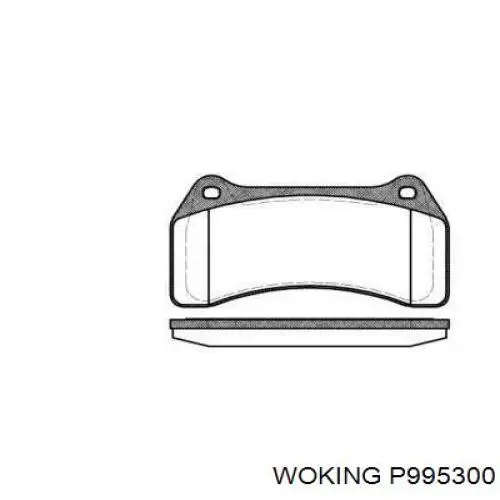 P995300 Woking колодки тормозные передние дисковые
