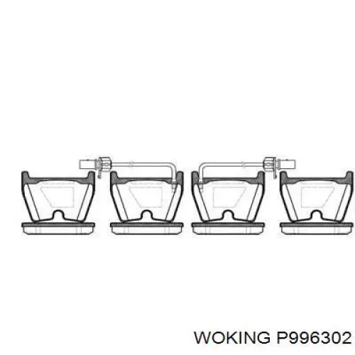 Передние тормозные колодки P996302 Woking