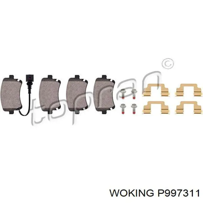 Задние тормозные колодки P997311 Woking