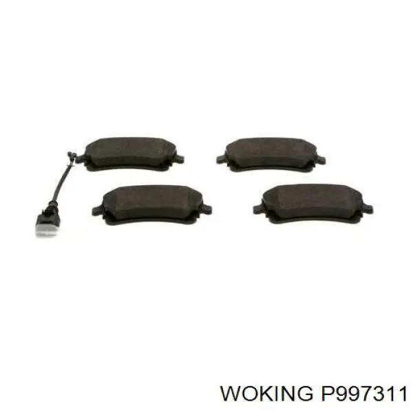 Купить P997311 Woking Колодки тормозные задние, дисковые