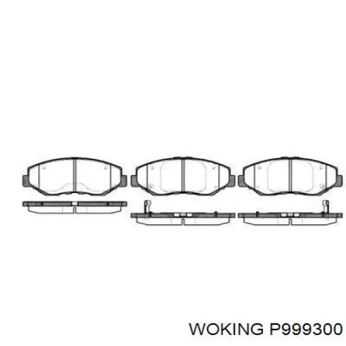 Передние тормозные колодки P999300 Woking