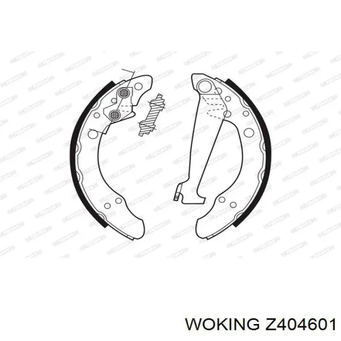 Тормоза рабочие задние ножные и тормозные барабаны Woking Z404601 цена, от 12.16 USD