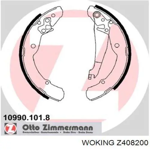 Задние барабанные колодки Z408200 Woking