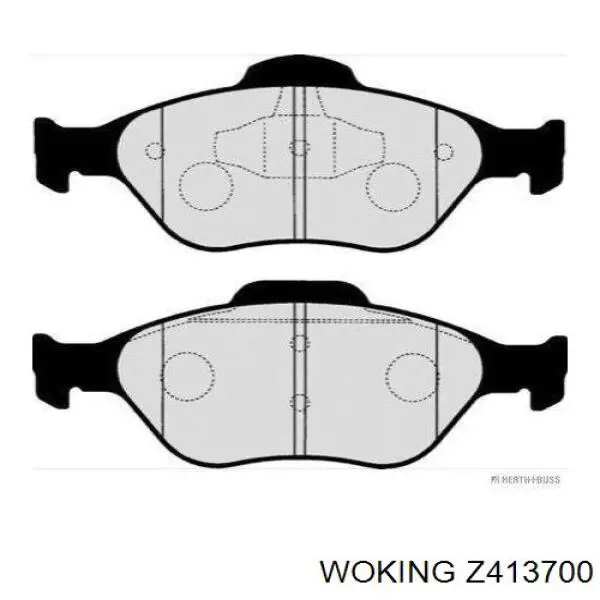 Купить Z413700 Woking Задние барабанные тормозные колодки