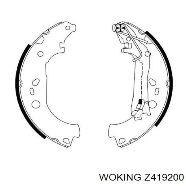 Тормоза рабочие задние ножные и тормозные барабаны Woking Z419200 цена, от 27.53 USD