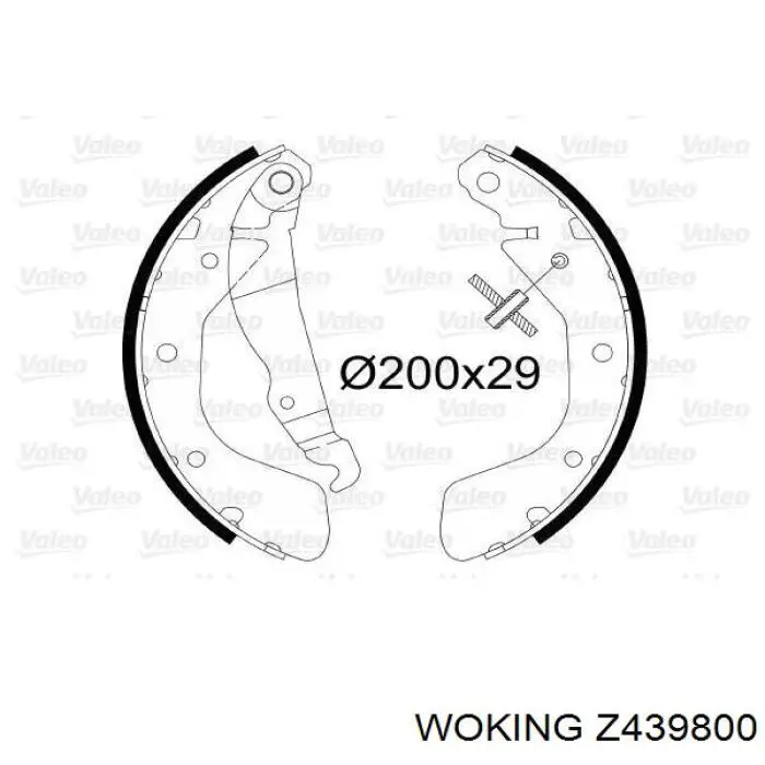 Барабанные колодки Woking Z439800