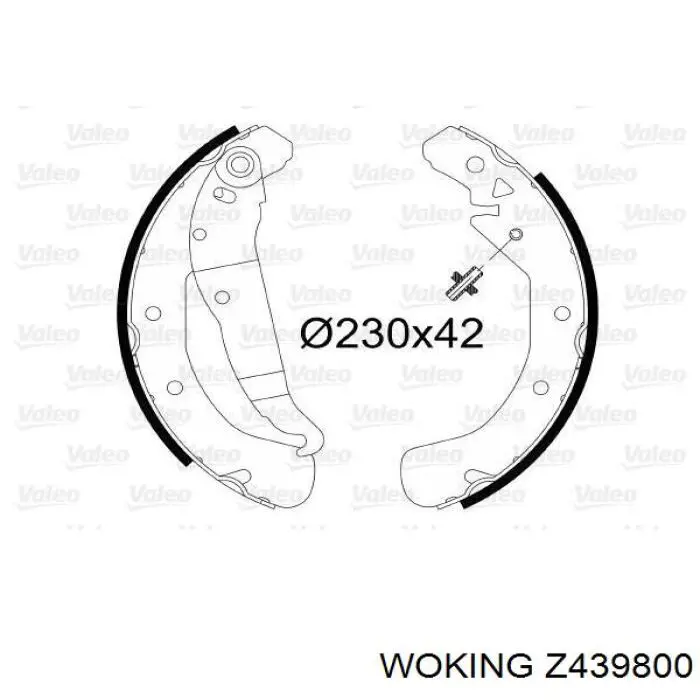 Колодки гальмові задні, барабанні Z439800 Woking