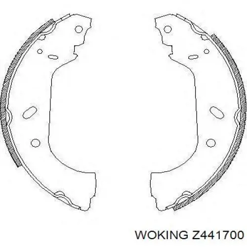 Задние барабанные колодки Z441700 Woking