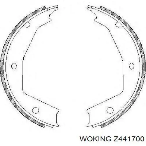 Zapatas de frenos de tambor traseras Z441700 Woking