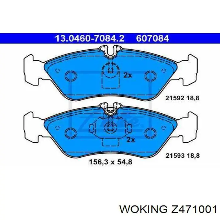 Колодки стояночного тормоза Woking Z471001