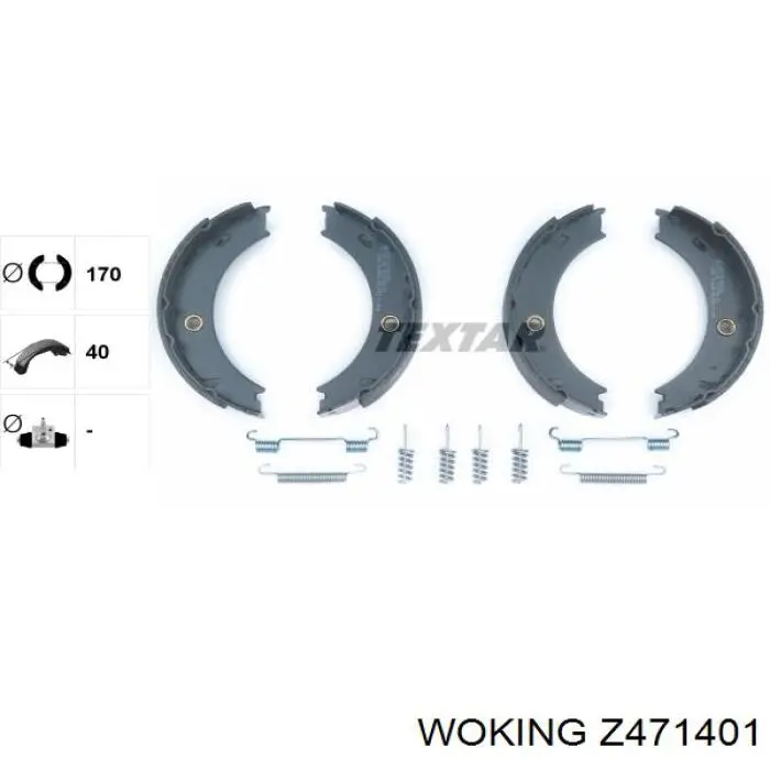 Колодки ручника Z471401 Woking