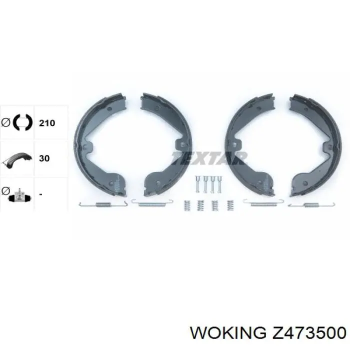 Колодки ручника Z473500 Woking