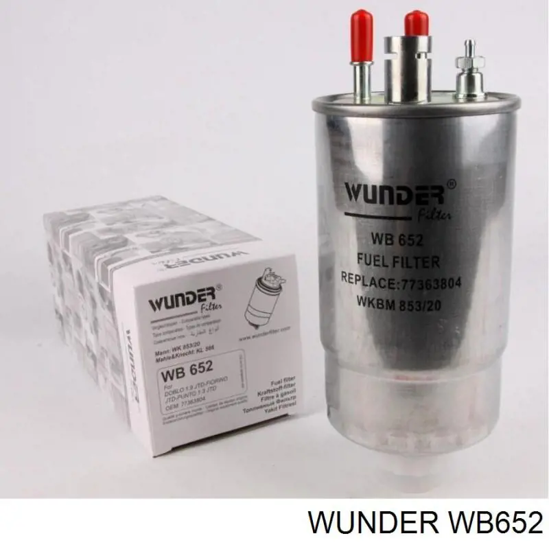 WB 652 Wunder filtro de combustível