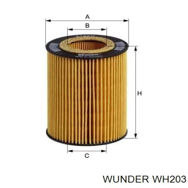 WH203 Wunder Воздушный фильтр двигателя